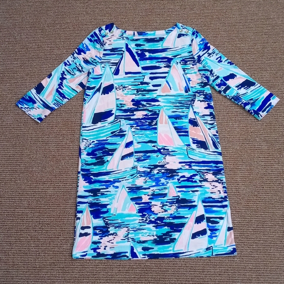 Lilly Pulitzer Dresses & Skirts - Lilly Pulitzer girls youth dress, XL 12-14, Blue, Pink, White